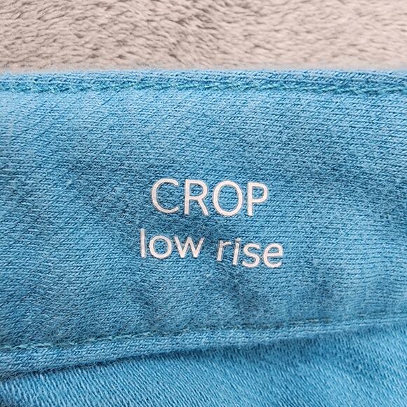 S&Co Pants Womens 14 Blue Low Rise Crop Stretch Twill Skinny Casual Pockets - Picture 6 of 13